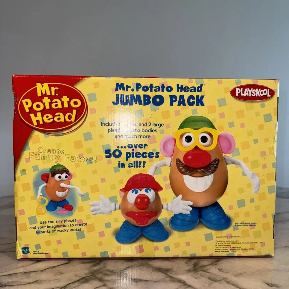 NEW Sealed 2006‎ Mr. Potato Head Jumbo Pack Target Xcls 50 Parts 3 Spuds VINTAGE